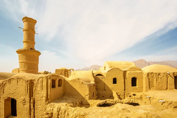 Vista panorámica de la antigua ciudad de Karanaq por Yazd — Foto de Stock