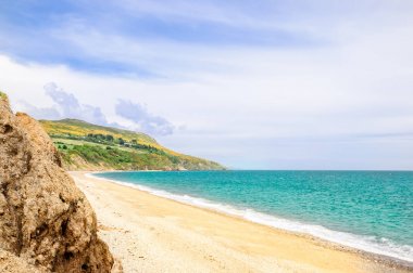 beautiful beach by Bray in Ireland clipart