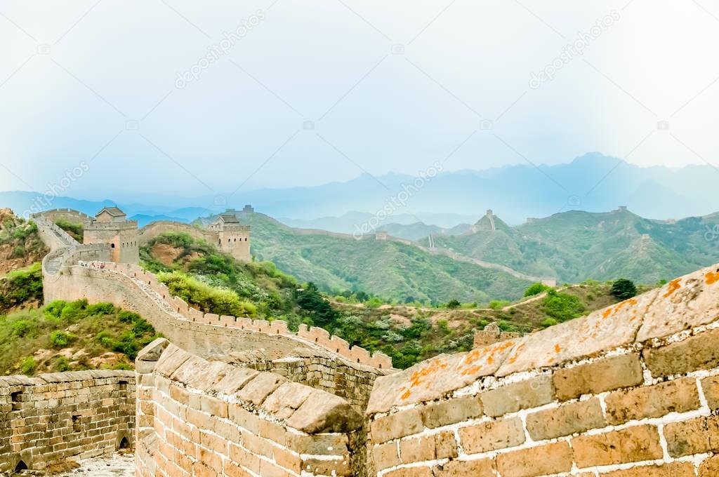 Great wall by Jinshanling in China