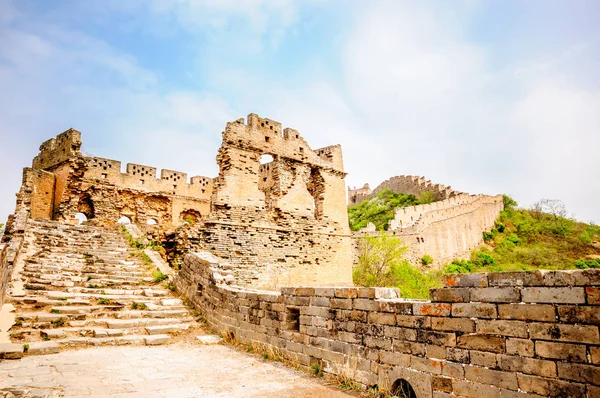 Great wall by Jinshanling in China — Stock Photo, Image