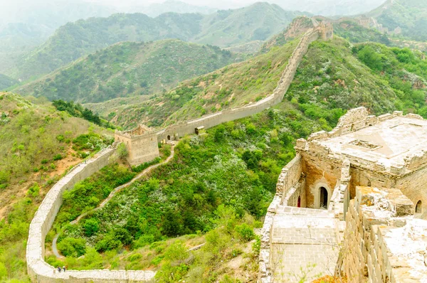 Great wall by Jinshanling in China — Stock Photo, Image
