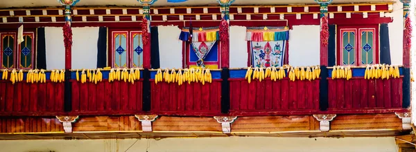 Casa tibetana tradicional em Sichuan - China — Fotografia de Stock