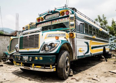 Eski okul otobüs Guatemala