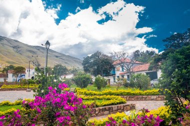 Villa de Leyva Kolombiya'nın sömürge Binası