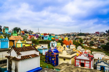 Colerful Chichicastenango mezarlığı - Guatemala