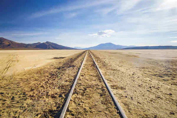 Eisenbahn von uyuni im altiplano von bolivien — Stockfoto