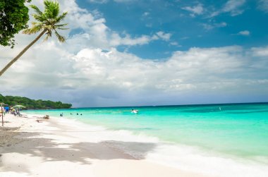 Paradies beach, Playa Blanca Cartagena Kolombiya tarafından Baru Island üzerinde