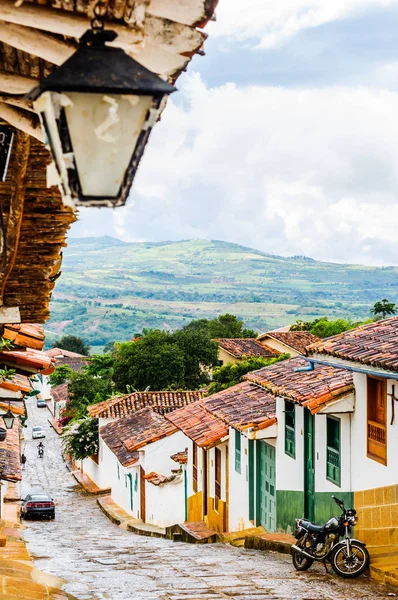 Koloniale velenen in de straten van Barichara - Colombia — Stockfoto