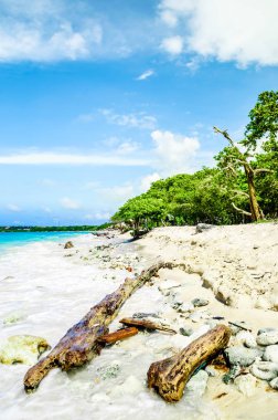 Paradies beach, Playa Blanca Cartagena Kolombiya tarafından Baru Island üzerinde