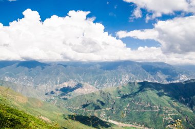tarafından Gorche chicamocha Kanyon Kolombiya Andes dağ manzarası