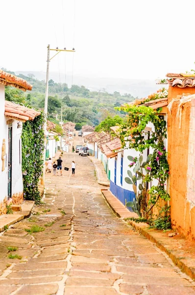 Koloniale velenen in de straten van Barichara - Colombia — Stockfoto