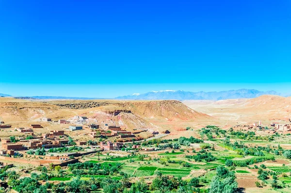Панорамний вид з Оазис МТА Бен Haddou в Марокко — стокове фото
