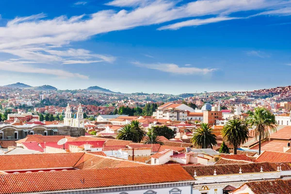 Cityscape of colonial town Sucre in Bolivia — Stock Photo, Image