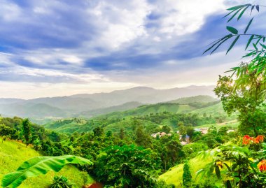 Dağ ve orman manzara Tayland Chiang Rai tarafından