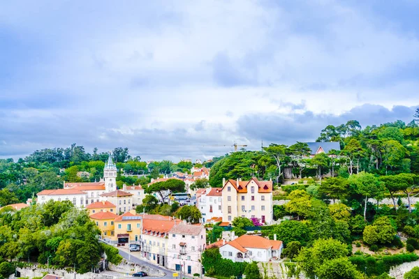 Miasto Sintra Pałacem Narodowym Tle Portugalia — Zdjęcie stockowe