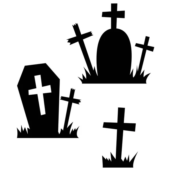Halloween ikony / grób — Wektor stockowy