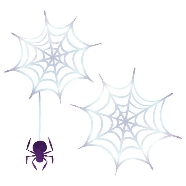 Halloween-Symbole / Spinnennetz — Stockvektor
