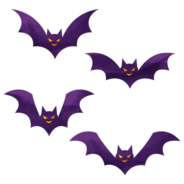 Ícones de halloween / morcego — Vetor de Stock