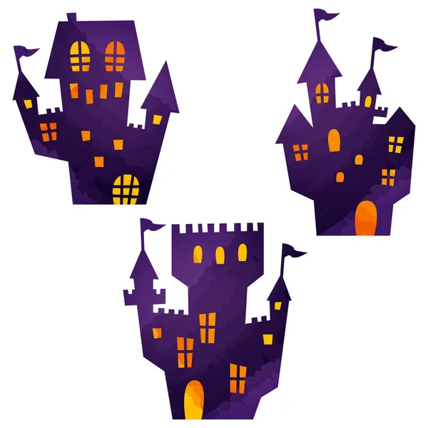 Halloween icons / haunted mansion — Stock Vector