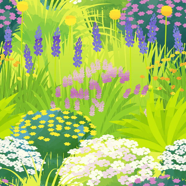 природный и красивый пограничный сад
