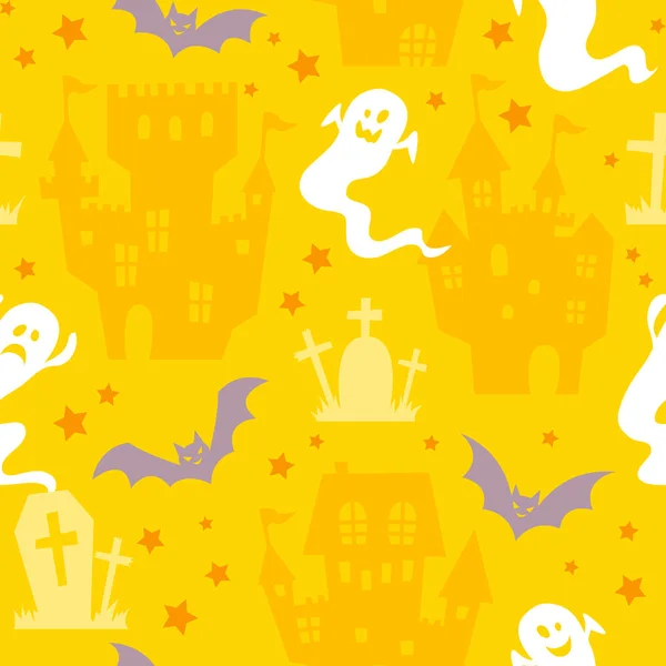 Бесшовный рисунок Хэллоуина — стоковый вектор
