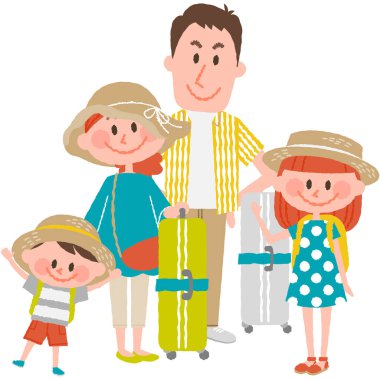 Aile gezisi - yaz tatili için gidiş iyi bir aile