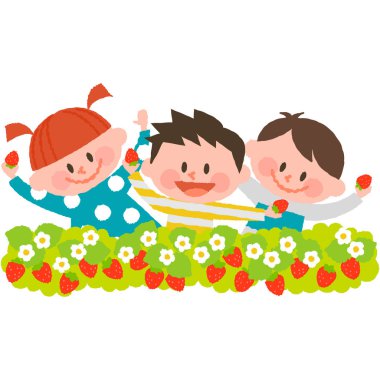 canlı çocuk çilek toplama zevk