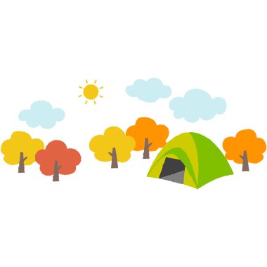 kamp - basit dokunmatik vektör çizim