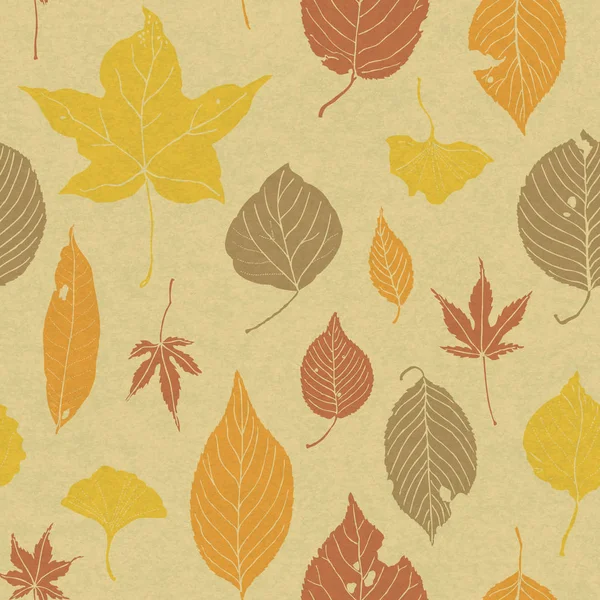 Nahtloses Muster der Herbstblätter — Stockvektor