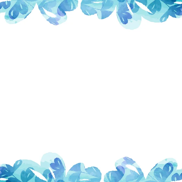 Plant frame van pastel kleur aquarel textuur — Stockvector