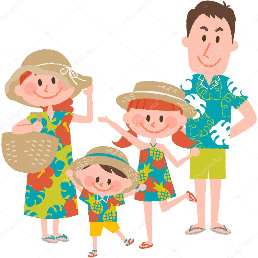 a family vacation on the beachfront