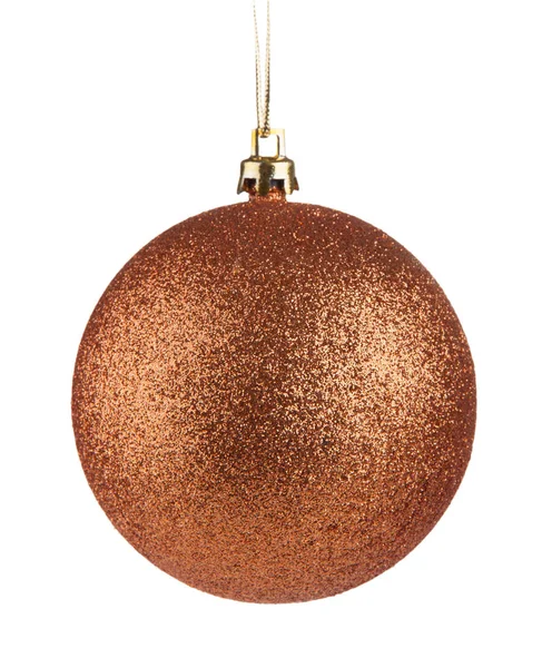 Bronze bola de Natal pendurado — Fotografia de Stock