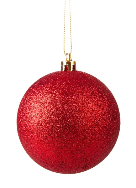 Červené vánoční koule předsazení — Stock fotografie
