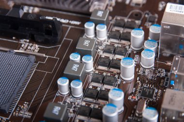 Bilgisayar anakart yakın çekim