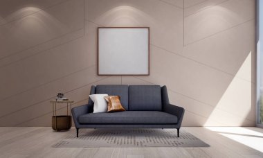 Inteior modern lüks salon tasarım sahne ve yan tablo ve resim çerçeve