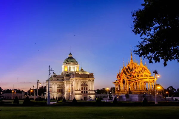 Ananta Samakhom Palace in Bangkok and Sala thai culture in the evening