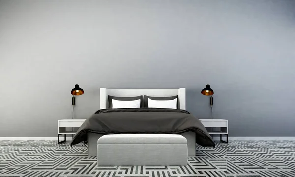最小限の豪華なベッドルームのインテリア デザイン、壁のテクスチャ — ストック写真