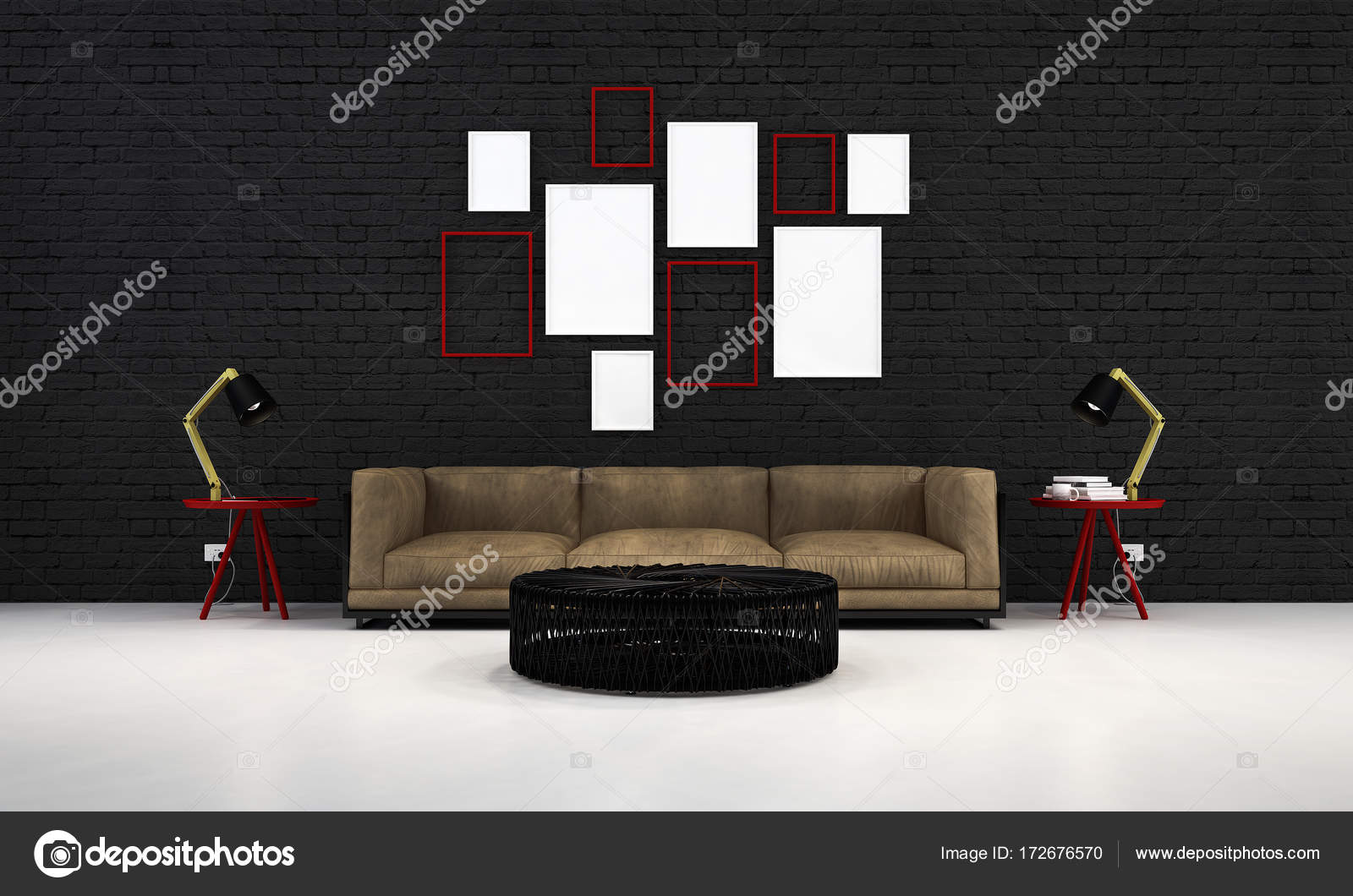 The modern lounge and living chairs and concrete wall ... The modern lounge and living chairs and concrete wall ...