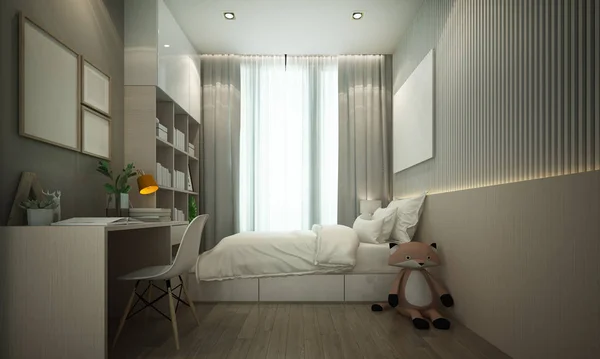 Het Moderne Design Interieur Van Slaapkamer — Stockfoto