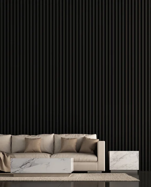 Escandinávia Sala Estar Inteior Design Parede Madeira Textura Fundo — Fotografia de Stock