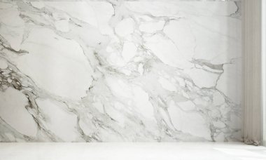 Modern konforlu boş oturma odası ve mermer duvar dokusu iç tasarım 