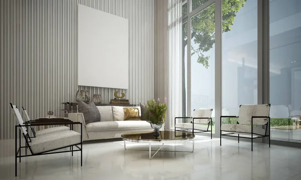 Diseño Interior Moderna Sala Estar Acogedora Textura Pared Blanca Fondo — Foto de Stock