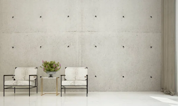 Nowoczesny Przytulny Salon Betonowe Ściany Tekstury Tło Wnętrza — Zdjęcie stockowe