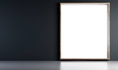 Boş oturma odası ve pencere çerçevesinin yeni normal iç tasarımı 