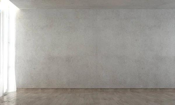 Empty living room design and concrete wall background