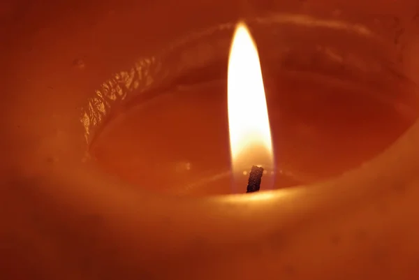 촛불 빛 매크로 배경 — 스톡 사진