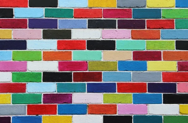 Colourful brick wall background — Stock Photo, Image