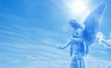 Magical angel in heaven clipart