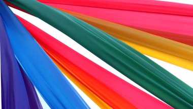 Beyaz arka plan üzerinde deconstructed Gökkuşağı bayrağı 