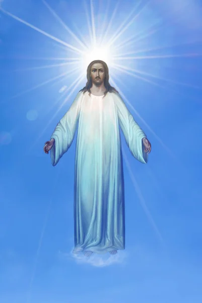 Jesus Kristus i himlen religion koncept — Stockfoto